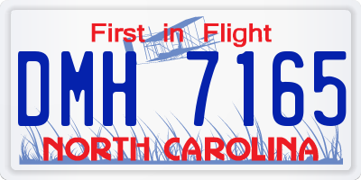 NC license plate DMH7165