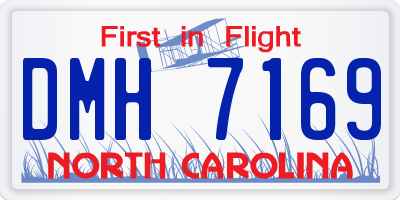 NC license plate DMH7169
