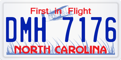 NC license plate DMH7176
