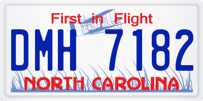 NC license plate DMH7182