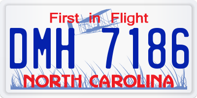 NC license plate DMH7186