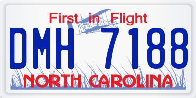 NC license plate DMH7188