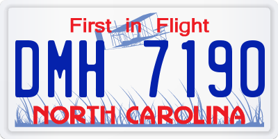 NC license plate DMH7190