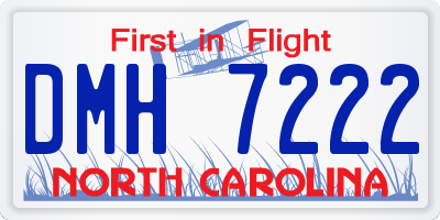 NC license plate DMH7222