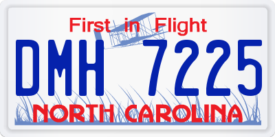 NC license plate DMH7225