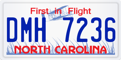 NC license plate DMH7236