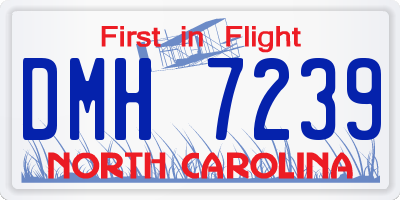 NC license plate DMH7239