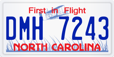 NC license plate DMH7243
