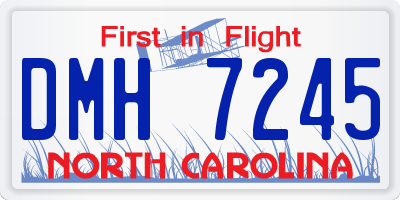NC license plate DMH7245