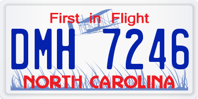 NC license plate DMH7246