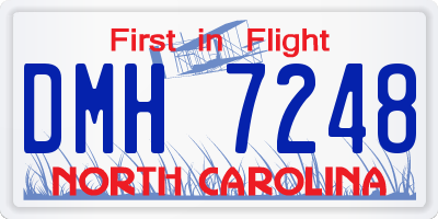 NC license plate DMH7248