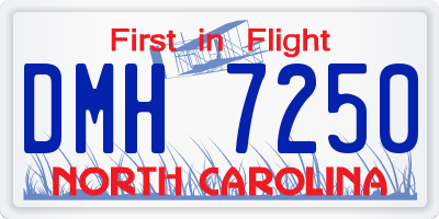 NC license plate DMH7250