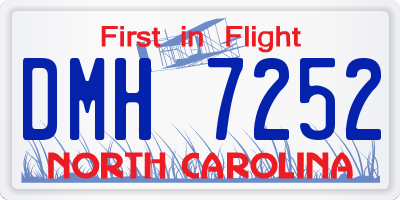 NC license plate DMH7252