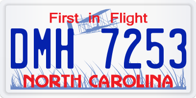 NC license plate DMH7253