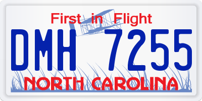 NC license plate DMH7255