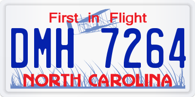 NC license plate DMH7264