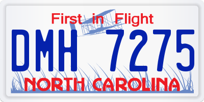 NC license plate DMH7275