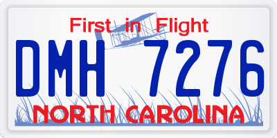 NC license plate DMH7276