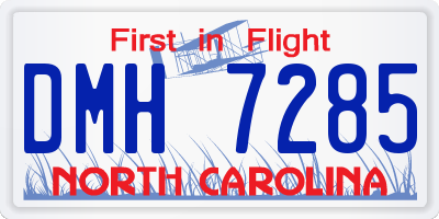 NC license plate DMH7285