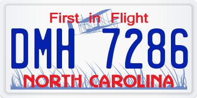 NC license plate DMH7286