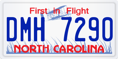 NC license plate DMH7290