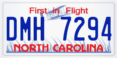 NC license plate DMH7294