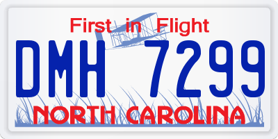 NC license plate DMH7299