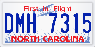 NC license plate DMH7315
