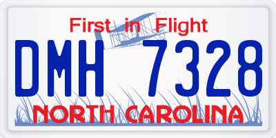 NC license plate DMH7328