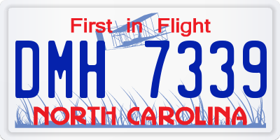 NC license plate DMH7339