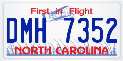 NC license plate DMH7352