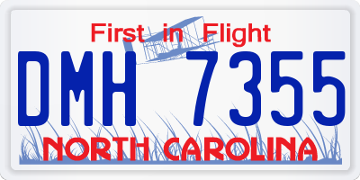 NC license plate DMH7355