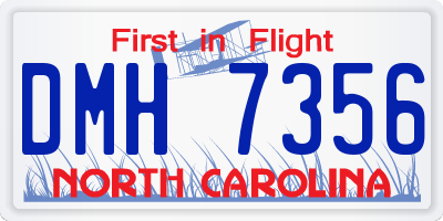NC license plate DMH7356