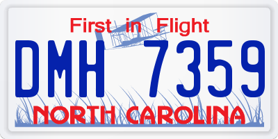 NC license plate DMH7359