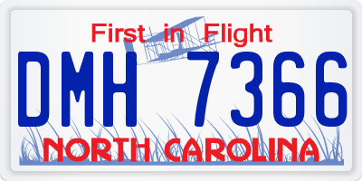 NC license plate DMH7366