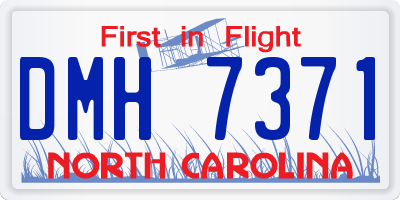 NC license plate DMH7371