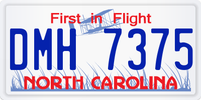 NC license plate DMH7375