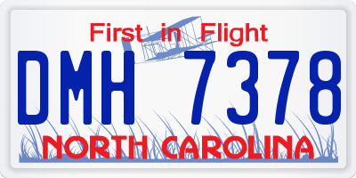 NC license plate DMH7378