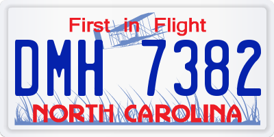 NC license plate DMH7382