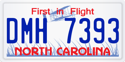 NC license plate DMH7393