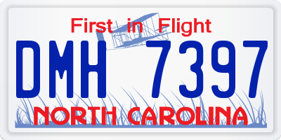NC license plate DMH7397