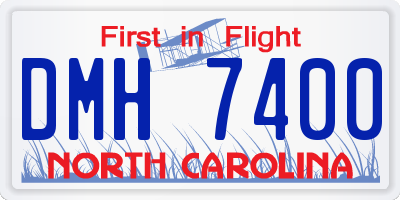 NC license plate DMH7400