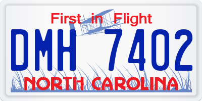 NC license plate DMH7402