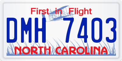 NC license plate DMH7403