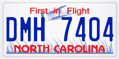 NC license plate DMH7404