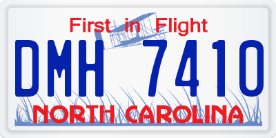 NC license plate DMH7410