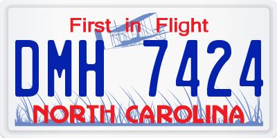 NC license plate DMH7424