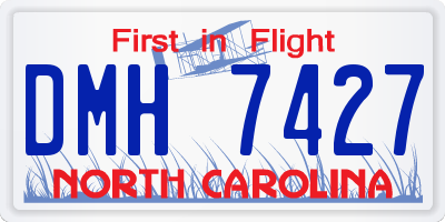 NC license plate DMH7427