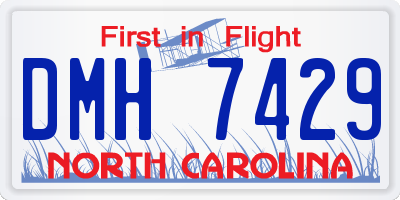NC license plate DMH7429