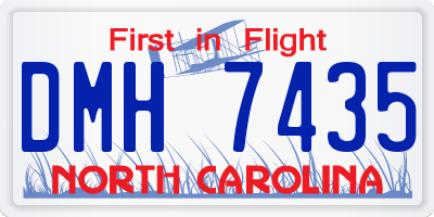 NC license plate DMH7435